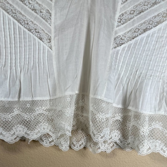 Karen Millen England Lace Cotton Blouse In Ivory - Picture 9 of 9